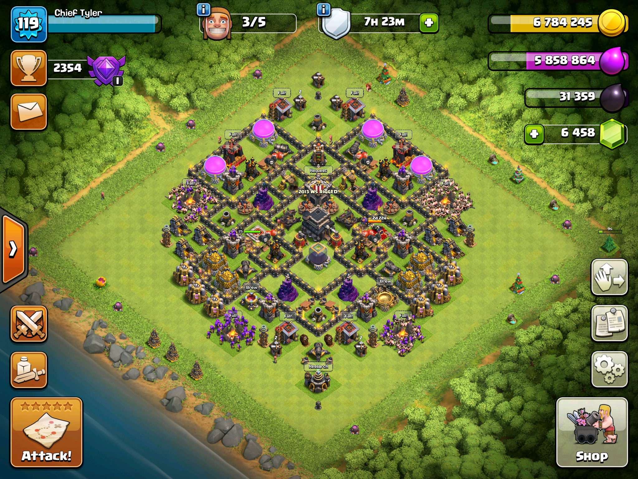 Do you think TH9 looks better with level 8 walls : r/ClashOfClans